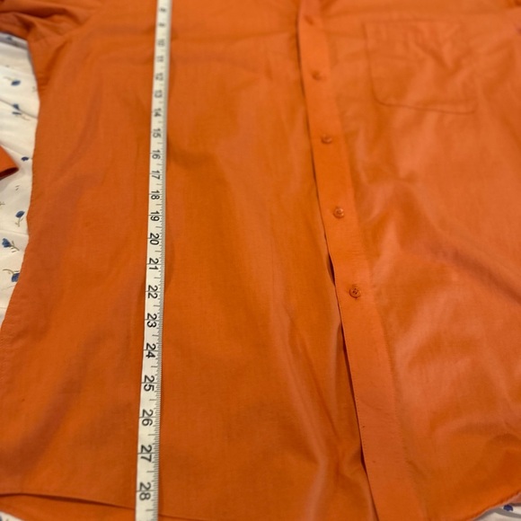 Pierre Cardin Terracotta Long Sleeve Pocket Dress Shirt Sz L 16-16.5 34/35. - Picture 4 of 9